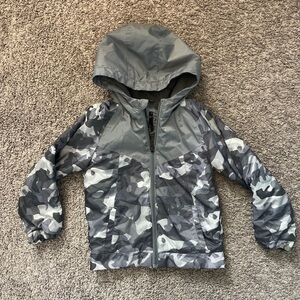 NIKE JACKET HOODED GRAY CAMO YOUTH 3-4 YRS camoflauge (439) Lightweight Fleece